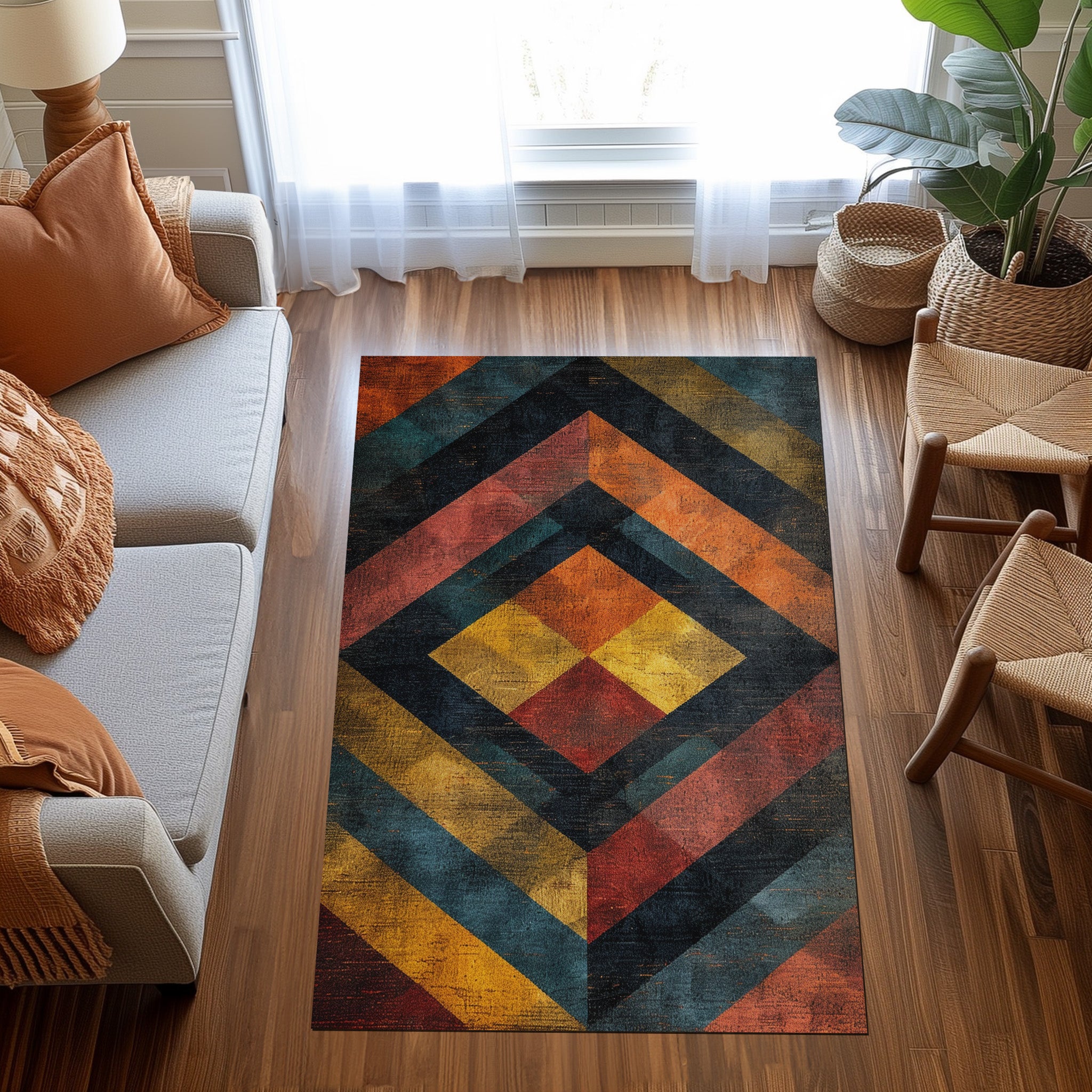 Tribal Pattern Non-Slip Rug