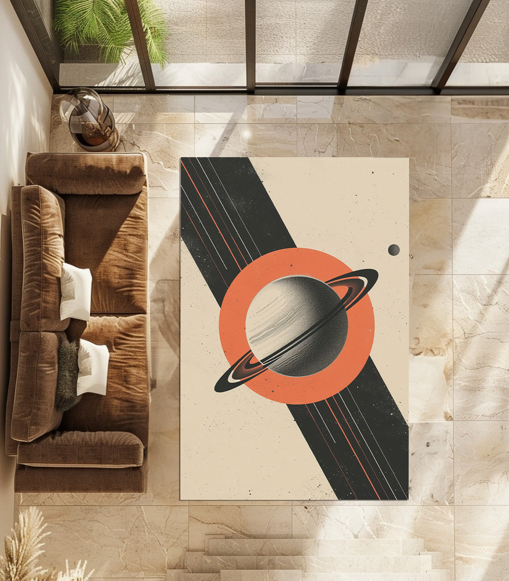 Minimal Saturn Non-Slip Rug