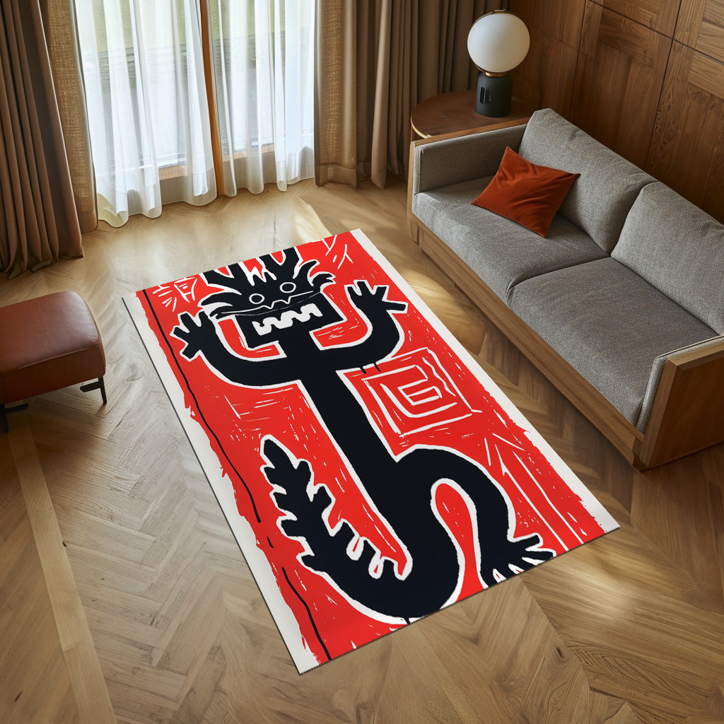 Traditional Chinese Dragon Non-Slip Rug