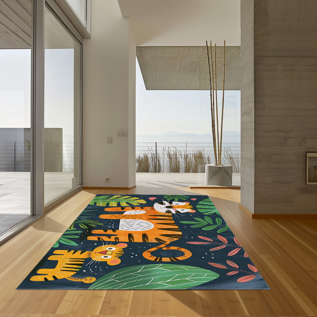 Tiger Family Non-Slip Rug