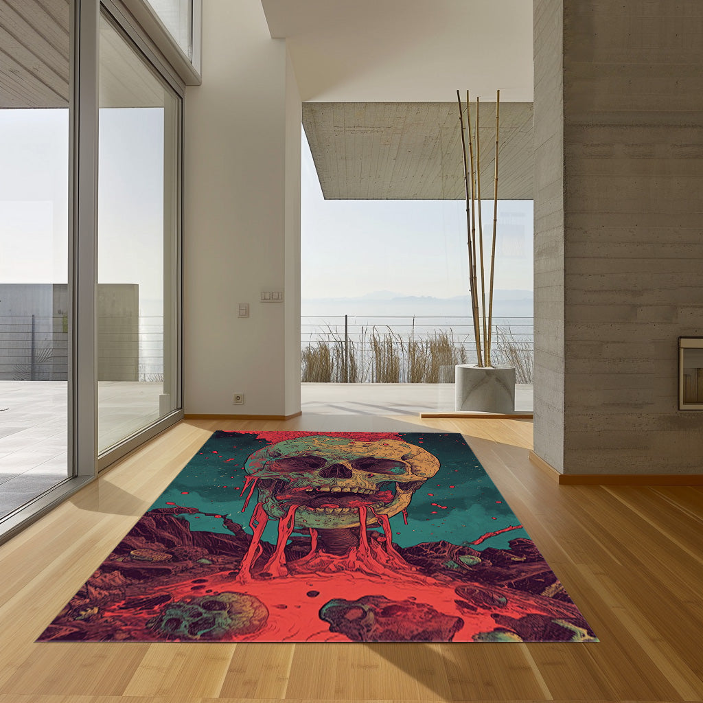 Colorful Skull Non-Slip Rug