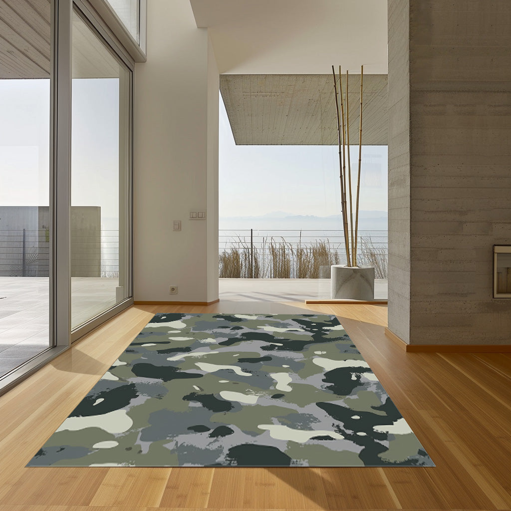 Military Camouflage Non-Slip Rug