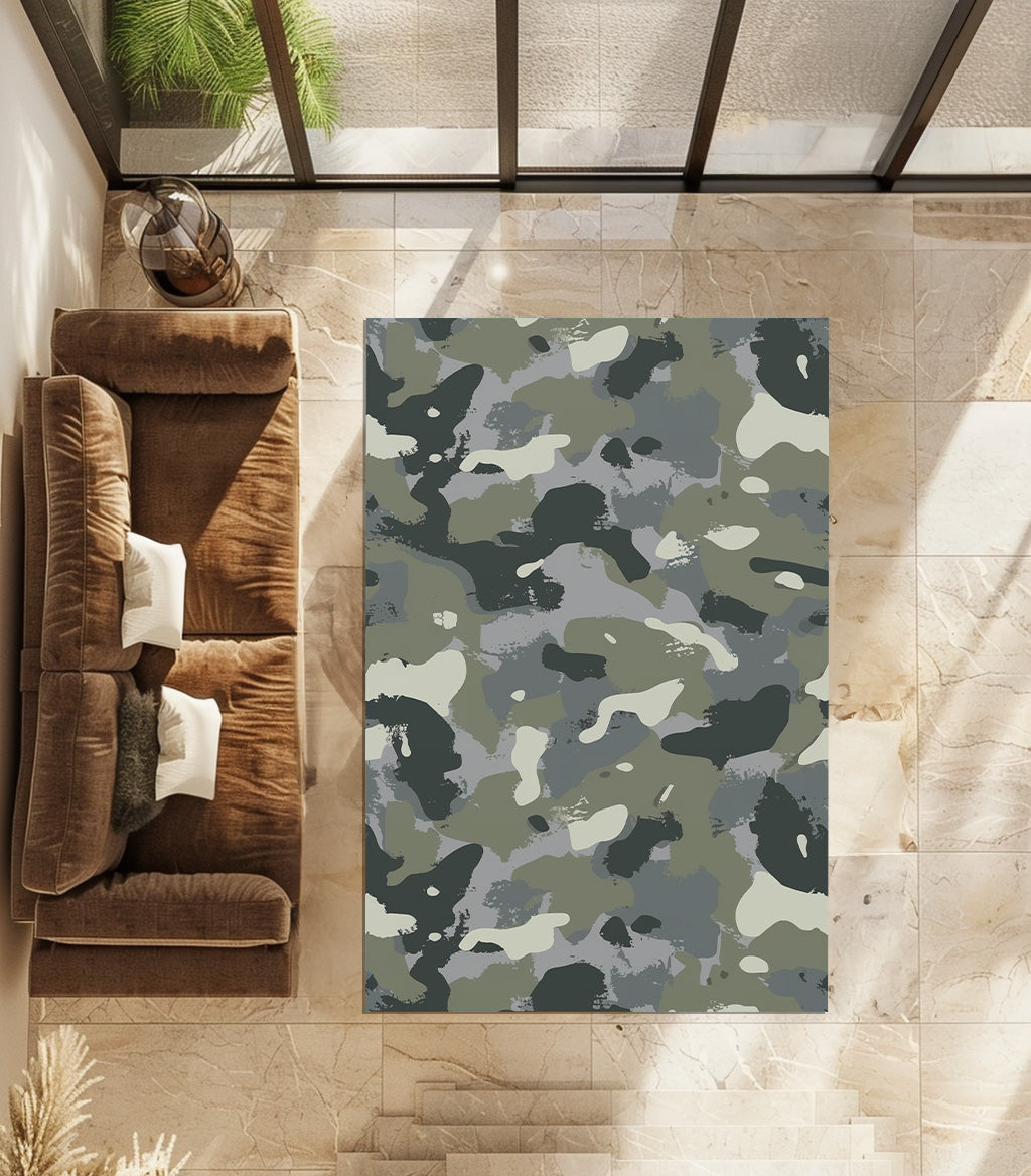 Military Camouflage Non-Slip Rug