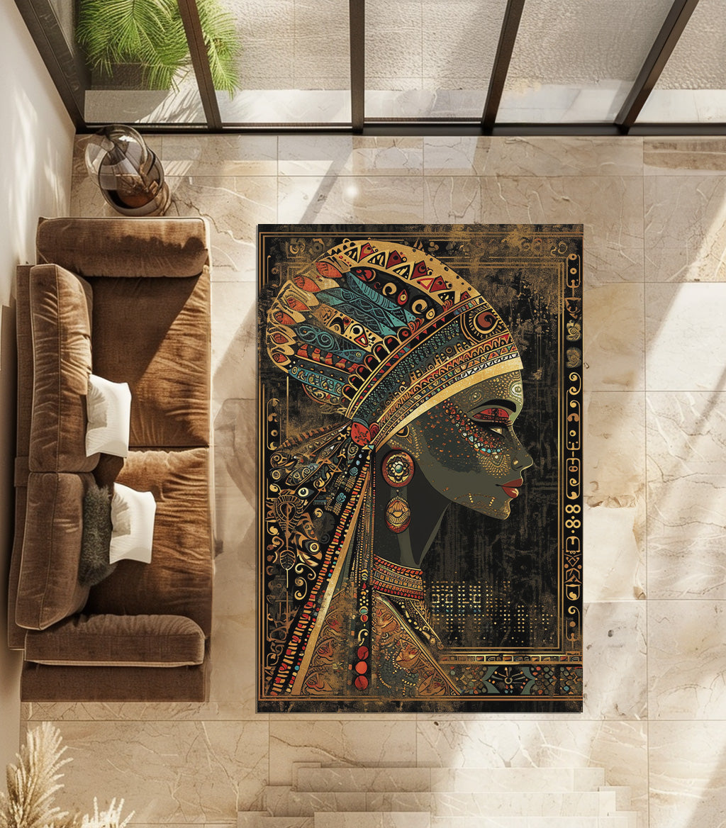 Princess Of Nubia By Petros Afshar And Gustav Klimt Non-Slip Rug