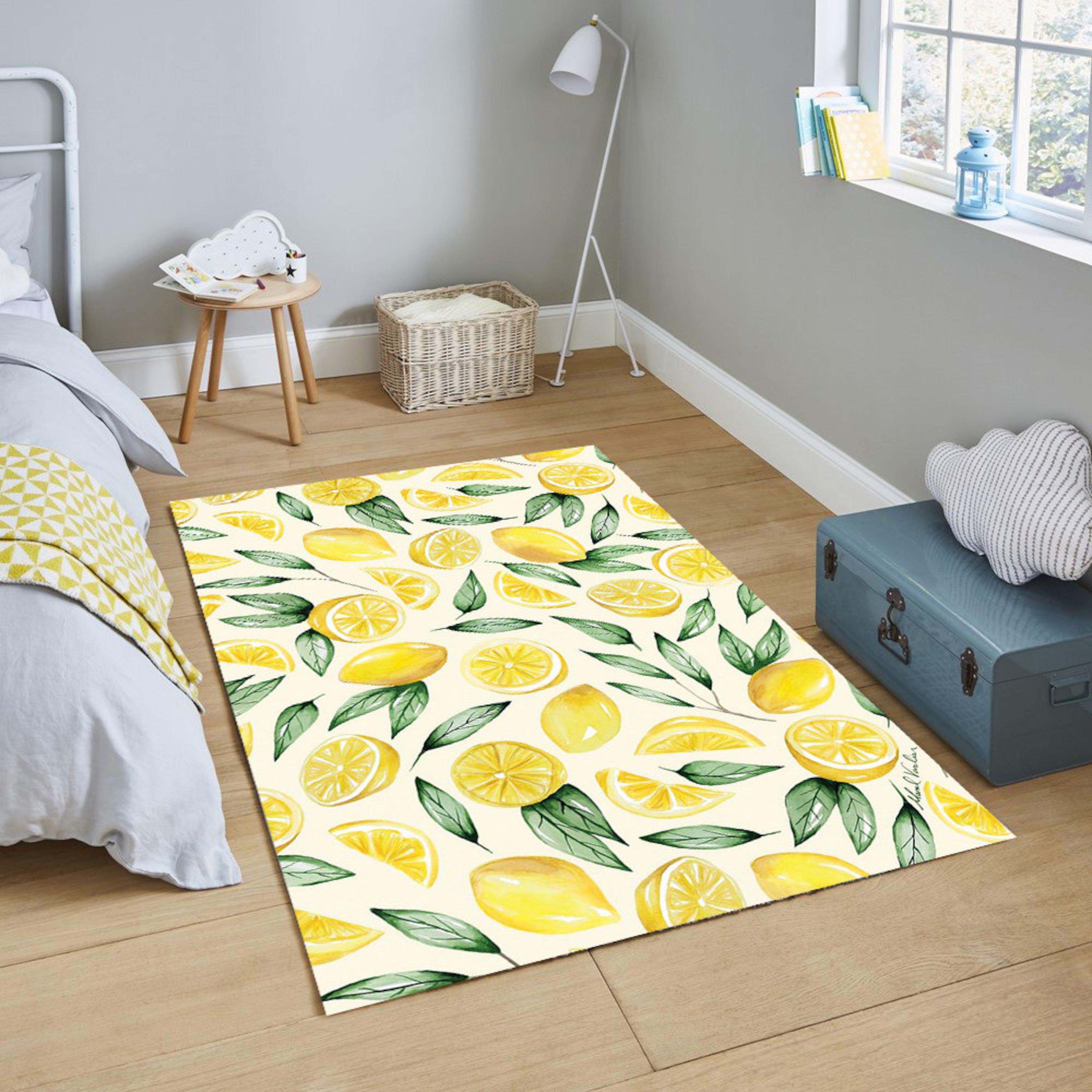 Lemon Design Non-Slip Rug