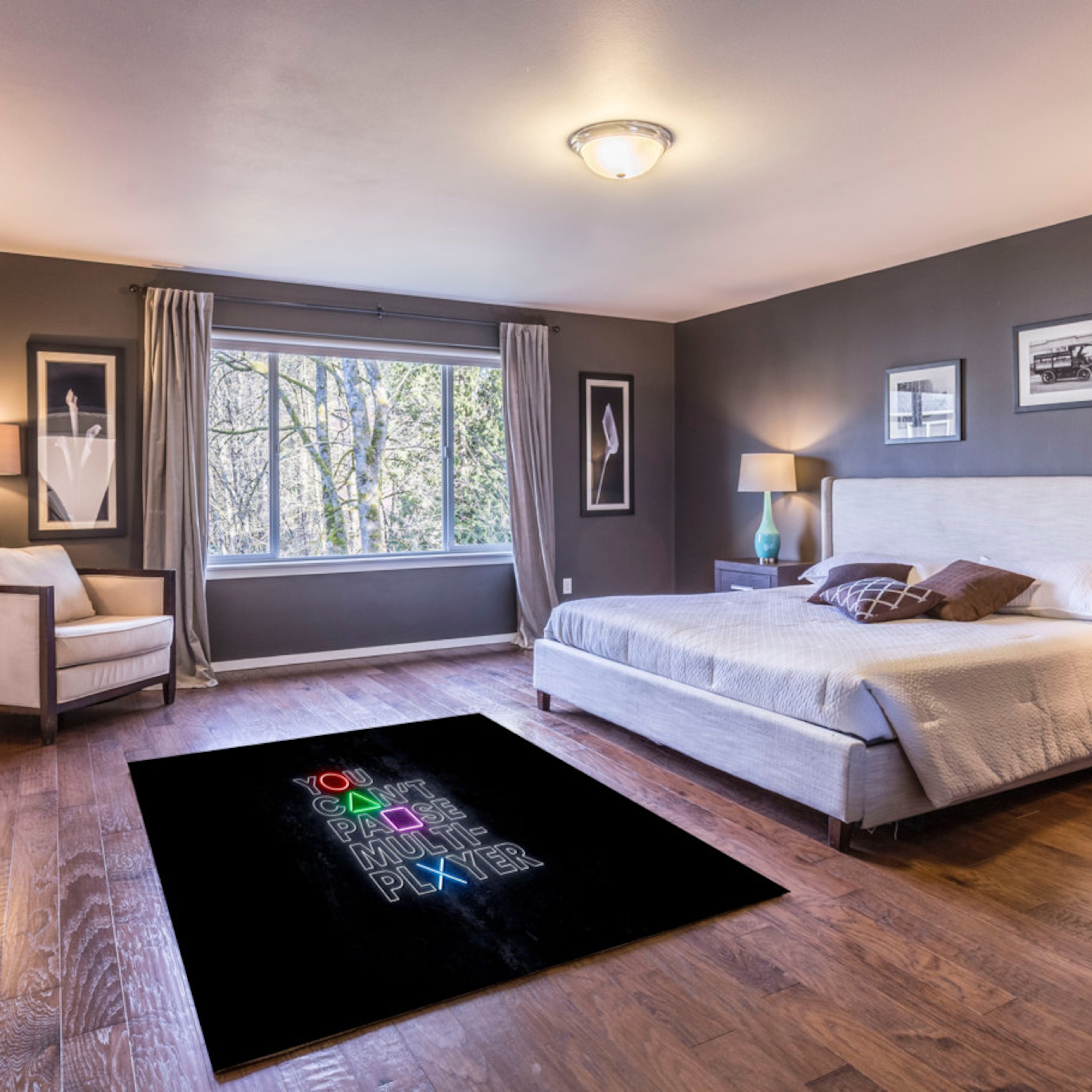 Play Station Inspired Non-Slip Rug