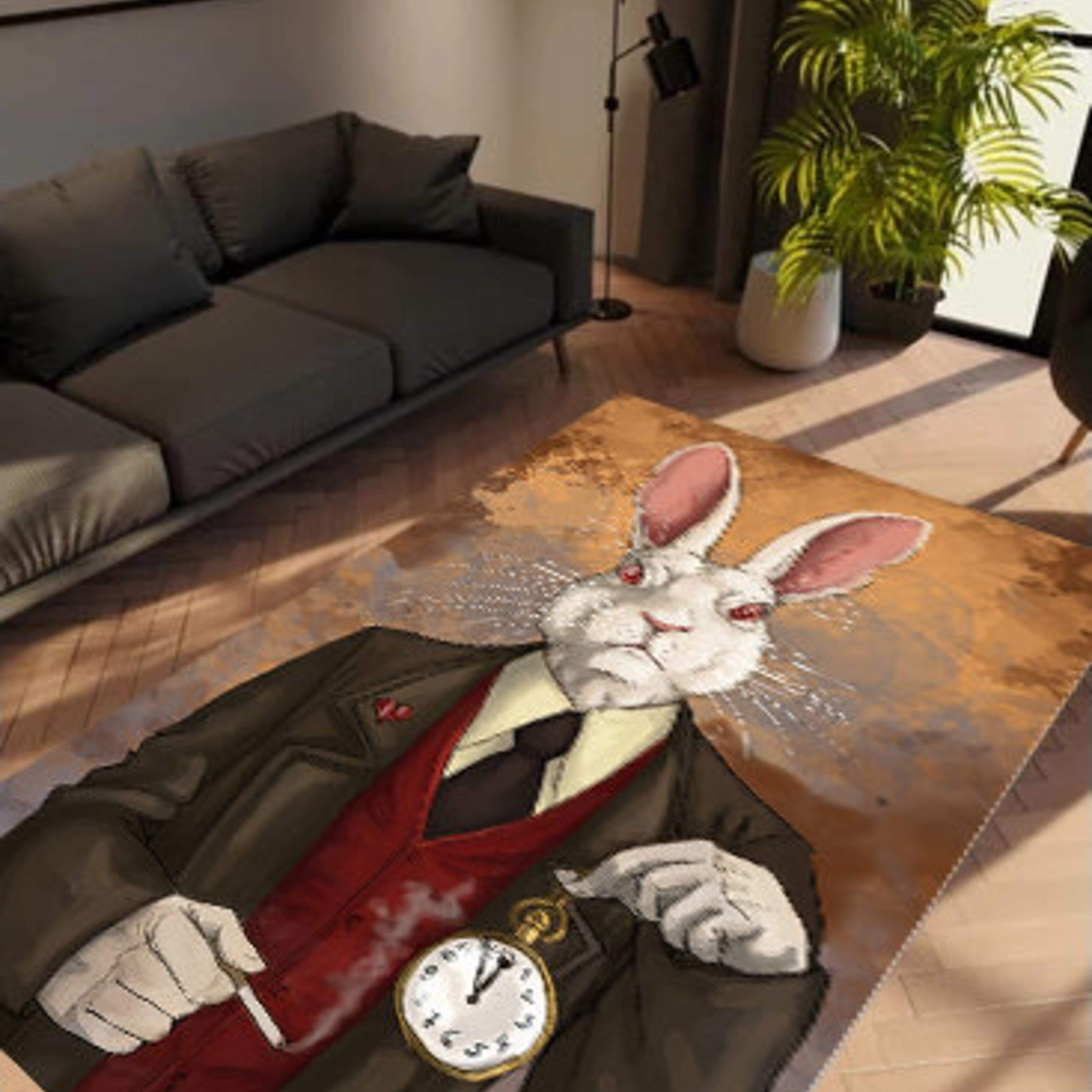 Alice in Wonderland-Inspired Non-Slip Rug