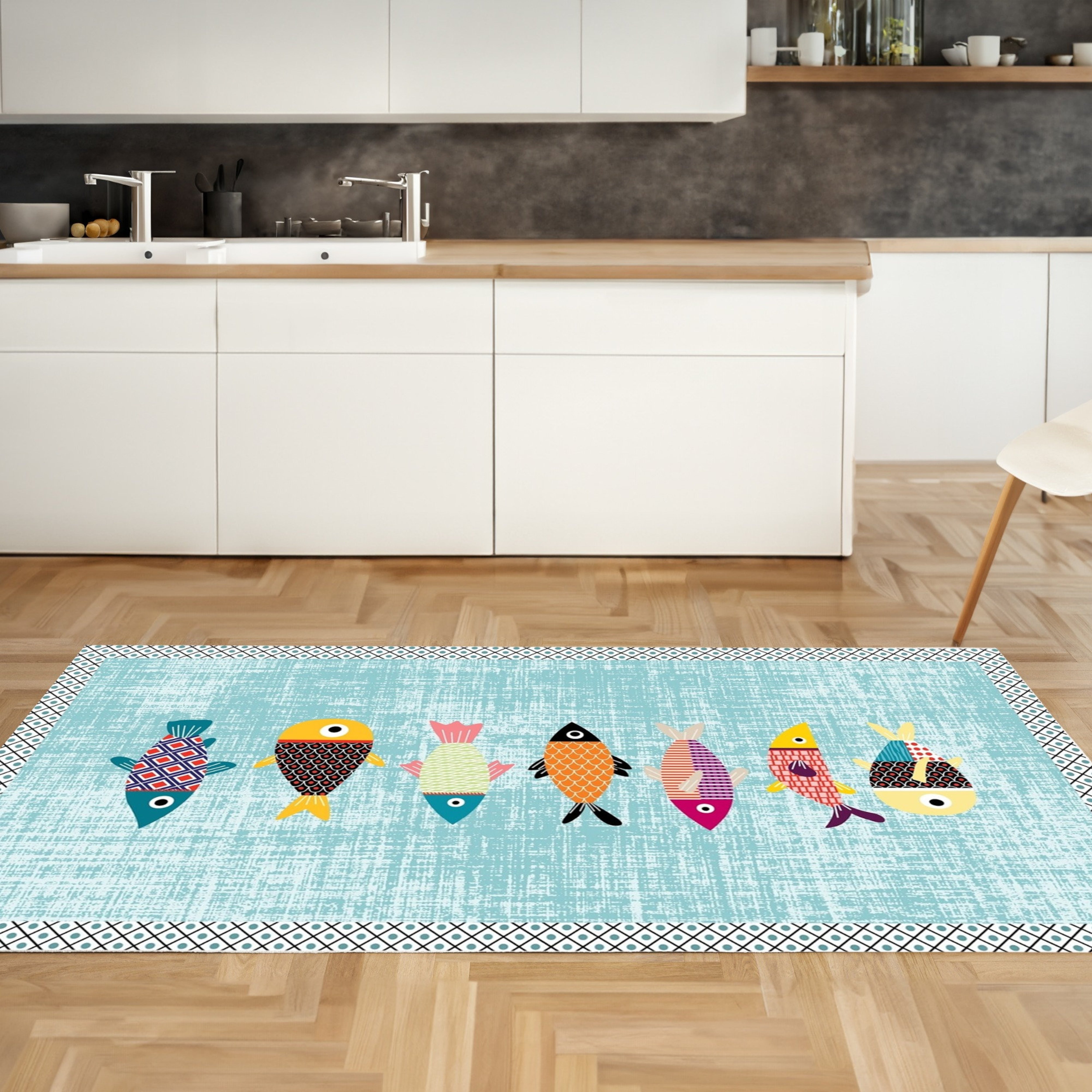 Fish-Designed Non-Slip Rug